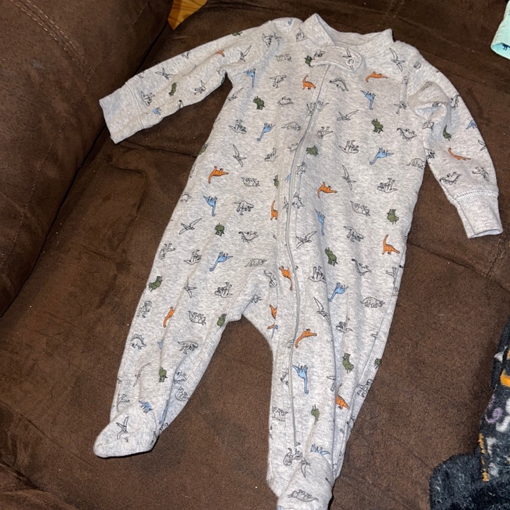 Carters dino zip up footie pjs